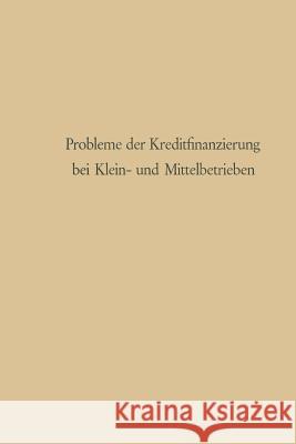 Probleme Der Kreditfinanzierung Bei Klein- Und Mittelbetrieben Gunter Schmolders 9783663128120 Vs Verlag Fur Sozialwissenschaften - książka