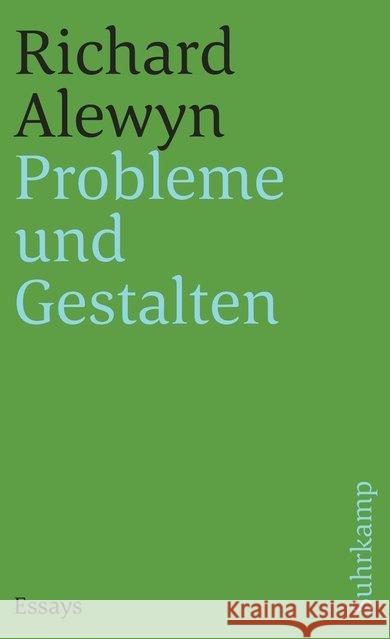 Probleme und Gestalten : Essays Alewyn, Richard 9783518373453 Suhrkamp - książka