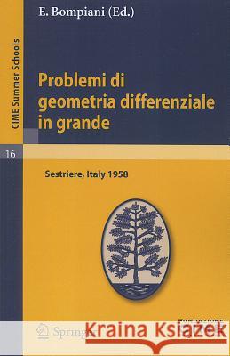 Problemi Di Geometria Differenziale In Grande: Lectures Given At The Centro Internazionale Matematico Estivo (C.I.M.E.), Held In Sestriere (Torino), I Bompiani, E. 9783642108945 Springer - książka