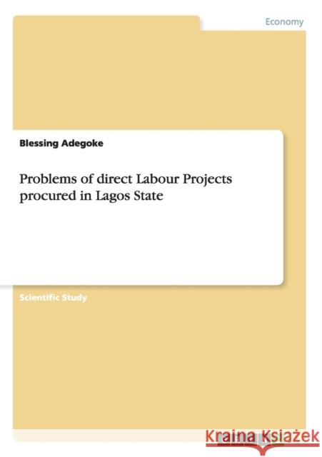 Problems of direct Labour Projects procured in Lagos State Blessing Adegoke 9783656014775 Grin Verlag - książka