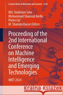 Proceeding of the 2nd International Conference on Machine Intelligence and Emerging Technologies  9789819627202 Springer - książka