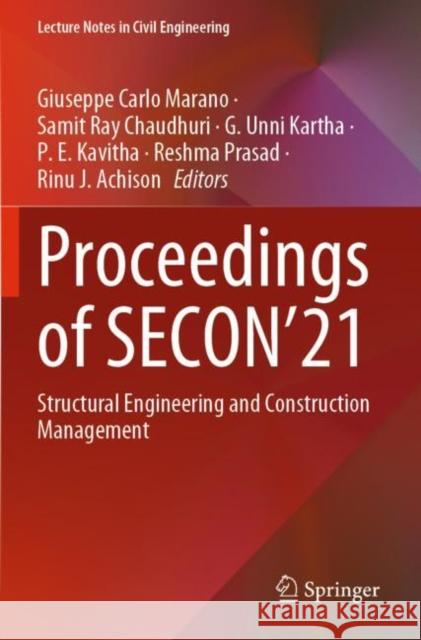 Proceedings of Secon'21: Structural Engineering and Construction Management Marano, Giuseppe Carlo 9783030803148 Springer Nature Switzerland AG - książka