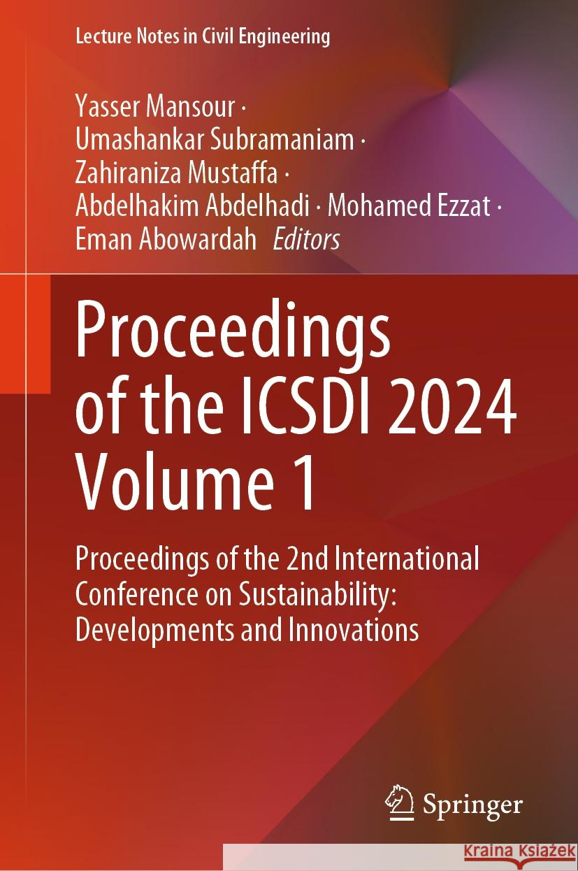 Proceedings of the ICSDI 2024 Volume 1  9789819787111 Springer Nature Singapore - książka