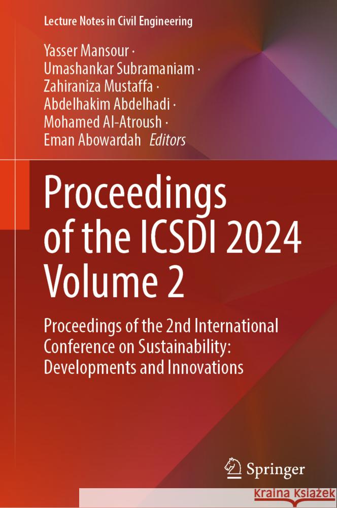 Proceedings of the ICSDI 2024 Volume 2  9789819783472 Springer - książka