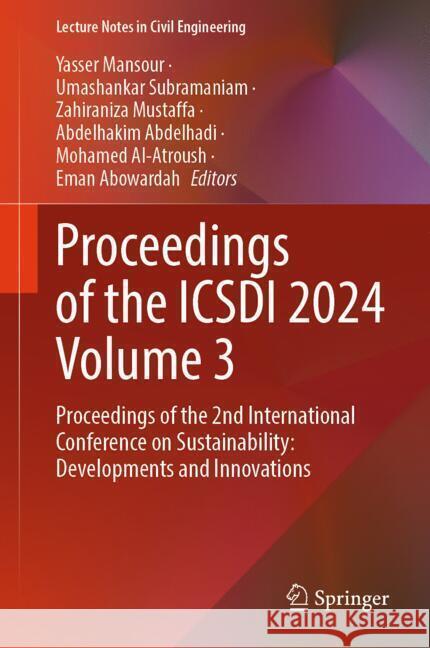 Proceedings of the ICSDI 2024 Volume 3  9789819783441 Springer - książka