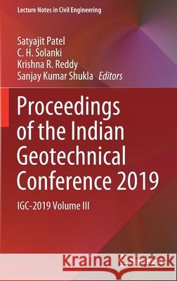 Proceedings of the Indian Geotechnical Conference 2019: Igc-2019 Volume III Satyajit Patel C. H. Solanki Krishna R. Reddy 9789813364431 Springer - książka