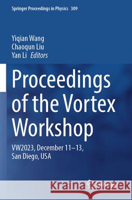 Proceedings of the Vortex Workshop  9789819786107 Springer Nature Singapore - książka