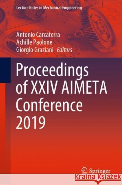 Proceedings of XXIV Aimeta Conference 2019 Carcaterra, Antonio 9783030410568 Springer - książka