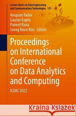 Proceedings on International Conference on Data Analytics and Computing  9789819934317 Springer Nature Singapore - książka