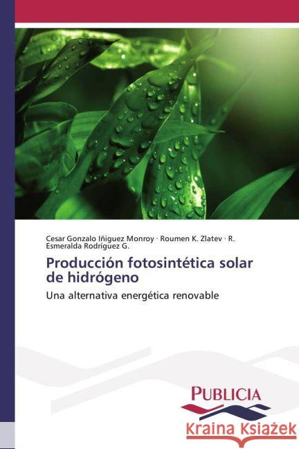 Producción fotosintética solar de hidrógeno : Una alternativa energética renovable Iñiguez Monroy, Cesar Gonzalo; Zlatev, Roumen K.; Rodríguez G., R. Esmeralda 9783639649857 Publicia - książka