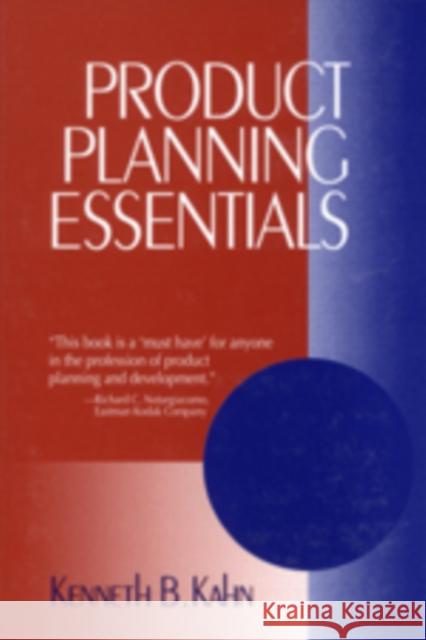 Product Planning Essentials Kenneth B. Kahn 9780761919995 Sage Publications - książka