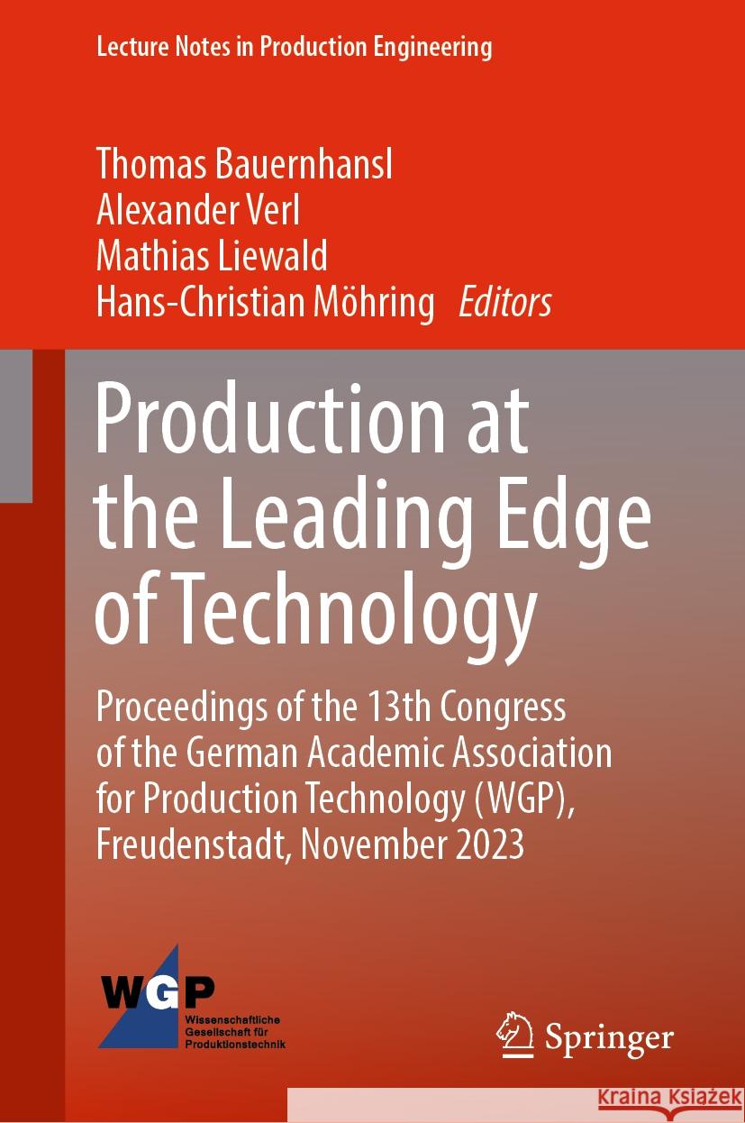 Production at the Leading Edge of Technology  9783031473937 Springer Nature Switzerland - książka