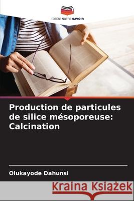 Production de particules de silice mésoporeuse: Calcination Dahunsi, Olukayode 9786207480890 Editions Notre Savoir - książka