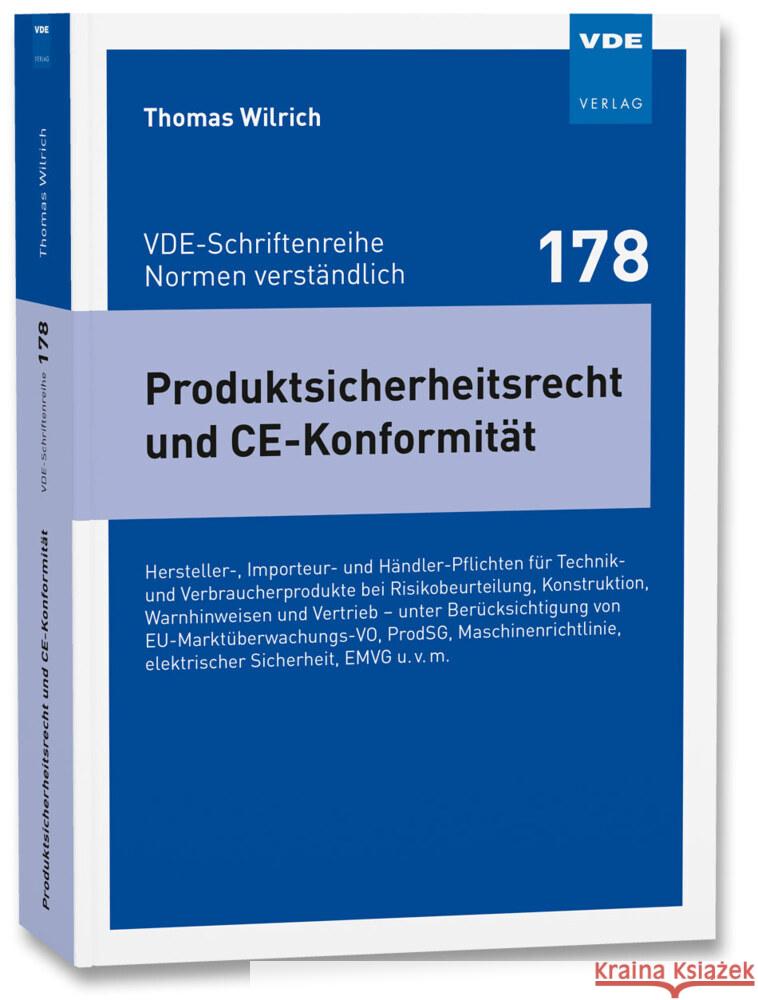 Produktsicherheitsrecht und CE-Konformität Wilrich, Thomas 9783800755998 VDE-Verlag - książka