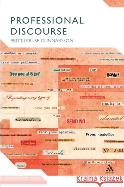 Professional Discourse Britt-Louise Gunnarsson 9780826492517  - książka