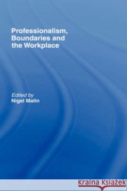Professionalism, Boundaries and the Workplace Nigel Malin 9780415192620 Routledge - książka