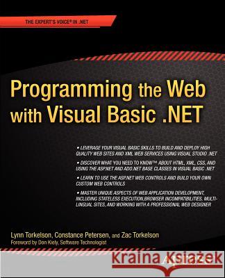 Programming the Web with Visual Basic .Net Petersen, Constance 9781590590270 Apress - książka