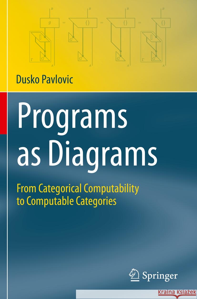 Programs as Diagrams: From Categorical Computability to Computable Categories Dusko Pavlovic 9783031348297 Springer - książka