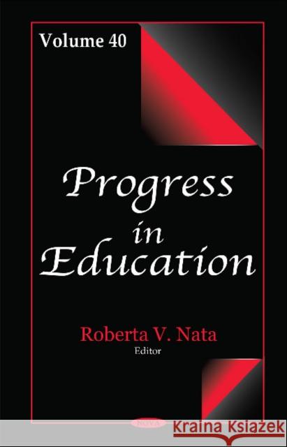 Progress in Education: Volume 40 Roberta V Nata 9781634855167 Nova Science Publishers Inc - książka