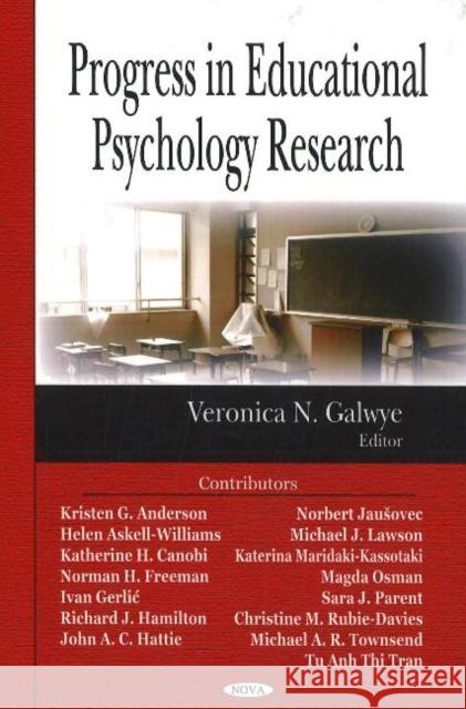 Progress in Educational Psychology Research Veronica N Galwye 9781600217869 Nova Science Publishers Inc - książka
