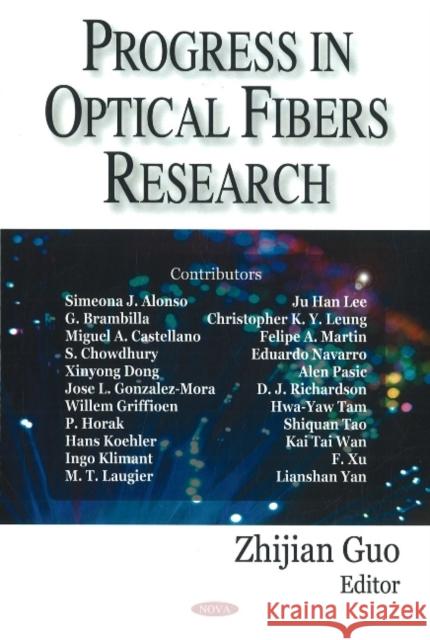 Progress in Optical Fibers Research Zhijian Guo 9781600218682 Nova Science Publishers Inc - książka