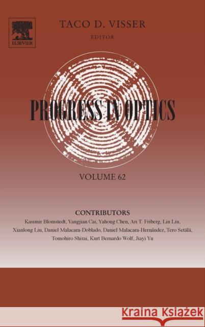 Progress in Optics: Volume 62 Visser, Taco 9780128119990 Elsevier - książka