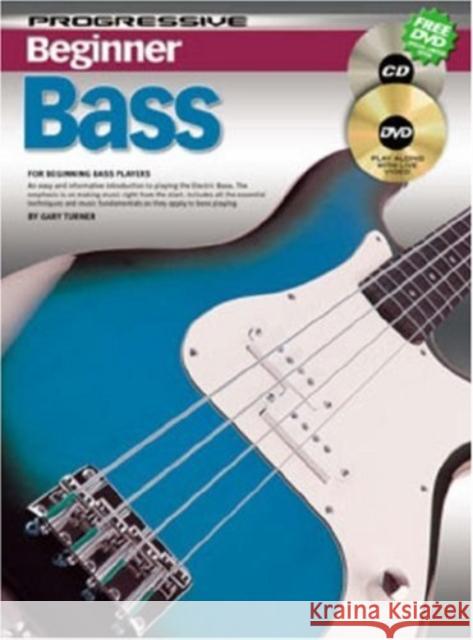 Progressive: Beginner Bass Gary Turner 9781864691641 Learn to play publishing - książka