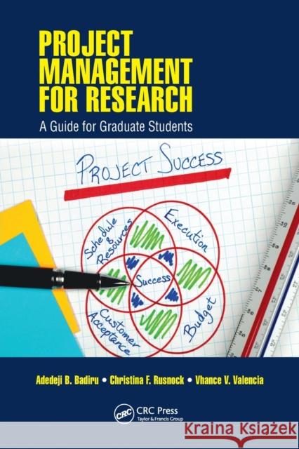 Project Management for Research: A Guide for Graduate Students Adedeji Bodunde Badiru Christina F. Rusnock Vhance V. Valencia 9780367783112 CRC Press - książka