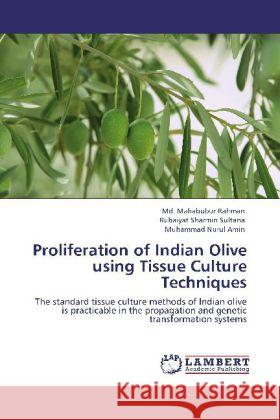 Proliferation of Indian Olive using Tissue Culture Techniques Mahabubur Rahman, Md., Sharmin Sultana, Rubaiyat, Amin, Muhammad Nurul 9783848421060 LAP Lambert Academic Publishing - książka