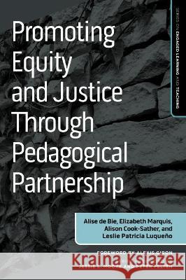 Promoting Equity and Justice Through Pedagogical Partnership Alise d Elizabeth Marquis Alison Cook-Sather 9781642672091 Stylus Publishing (VA) - książka