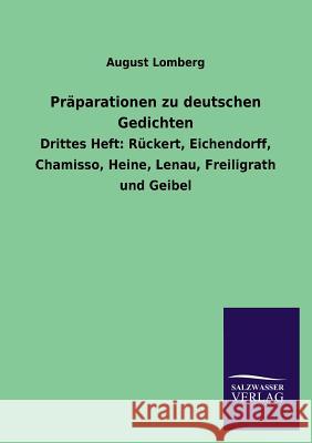 Präparationen zu deutschen Gedichten Lomberg, August 9783846026632 Salzwasser-Verlag Gmbh - książka
