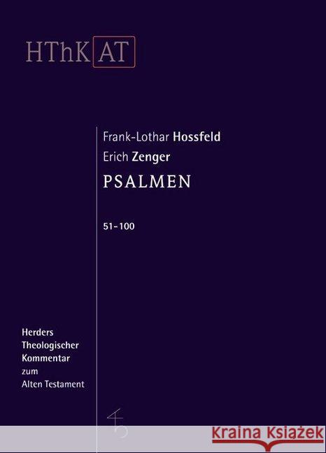 Psalmen 51-100 Hossfeld, Frank-Lothar Zenger, Erich Zenger, Erich 9783451268267 Herder, Freiburg - książka