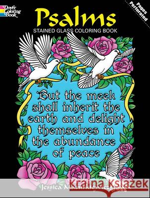 Psalms Stained Glass Coloring Book Jessica Mazurkiewicz 9780486478340 Dover Publications - książka