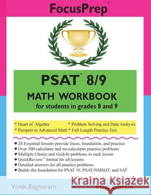 PSAT 8/9 MATH Workbook: for students in grades 8 and 9. Raghuram, Vivek 9781512373776 Createspace - książka