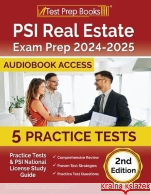 PSI Real Estate Exam Prep 2024-2025: 5 Practice Tests and PSI National License Study Guide [Audiobook Access] Lydia Morrison 9781637753927 Test Prep Books - książka