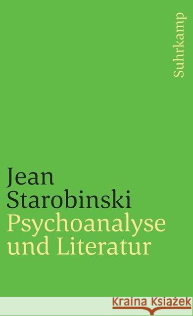 Psychoanalyse und Literatur Starobinski, Jean 9783518382790 Suhrkamp - książka