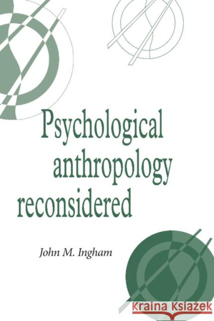 Psychological Anthropology Recon Ingham, John M. 9780521559188 Cambridge University Press - książka