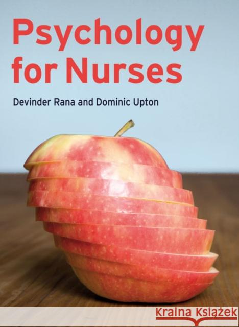 Psychology for Nurses Devinder Rana 9780132001076  - książka