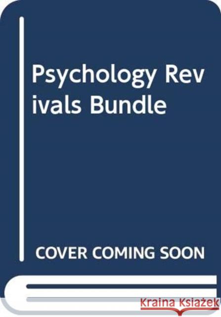 Psychology Revivals Bundle Various 9780415724197 Routledge - książka