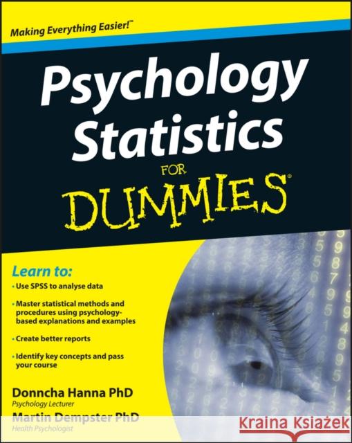 Psychology Statistics For Dummies Donncha Hanna 9781119952879 John Wiley & Sons Inc - książka