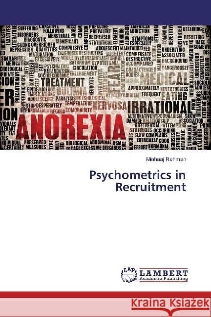 Psychometrics in Recruitment Rehman, Minhaaj 9783659924910 LAP Lambert Academic Publishing - książka