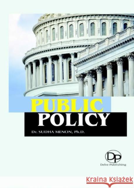 Public Policy Sudha Menon 9781680958843 Eurospan (JL) - książka