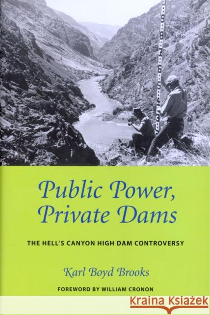 Public Power, Private Dams: The Hells Canyon High Dam Controversy Brooks, Karl Boyd 9780295989129 University of Washington Press - książka