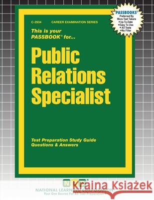 Public Relations Specialist Passbooks 9781799329343 National Learning Corp - książka