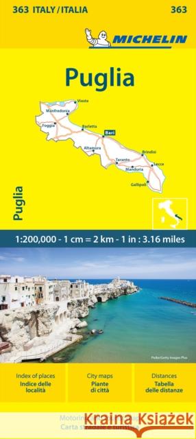 Puglia - Michelin Local Map 363: Map Michelin 9782067262973 Michelin Editions des Voyages - książka