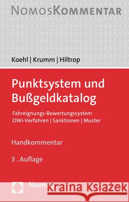 Punktsystem Und Bussgeldkatalog: Fahreignungs-Bewertungssystem / Owi-Verfahren / Sanktionen / Muster Koehl, Felix 9783848773756 Nomos - książka