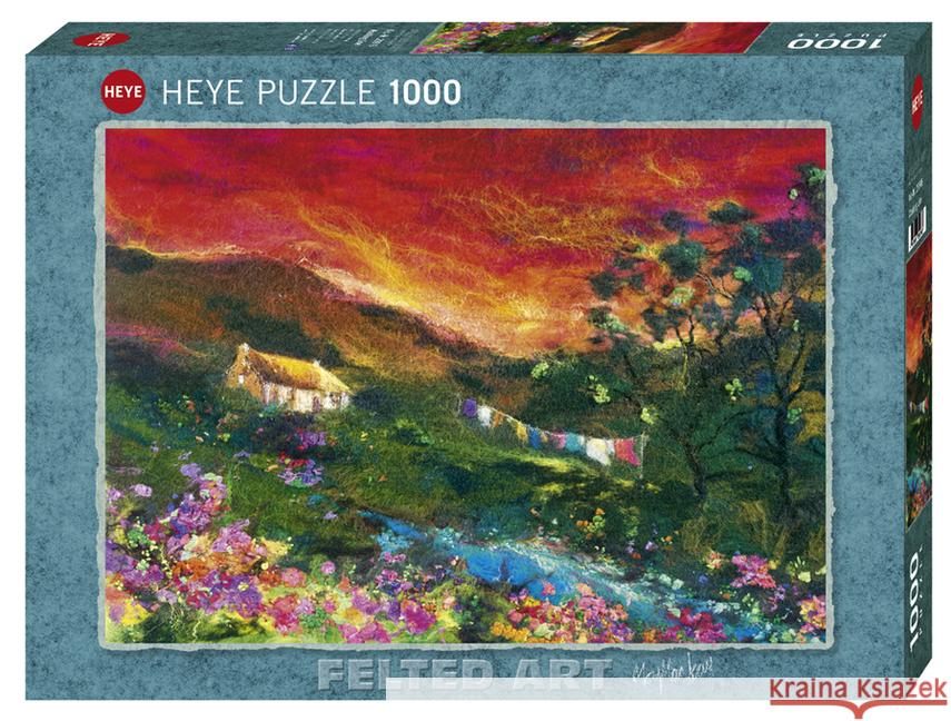 Puzzle 1000 Chatka z zachodem słońca w tle Mackay, Moy 4001689299163 Heye in Athesia Kalenderverlag - książka