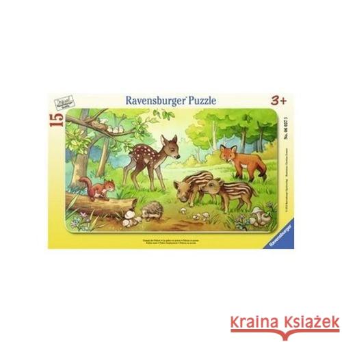 Puzzle 15 Leśne zwierzęta  4005556063765 Ravensburger - książka