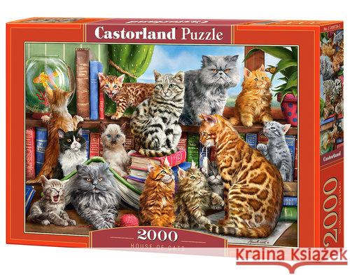 Puzzle 2000 House of Cats CASTOR  5904438200726 Castorland - książka
