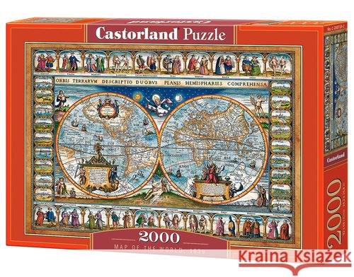 Puzzle 2000 Mapa Świata CASTOR  5904438200733 Castorland - książka